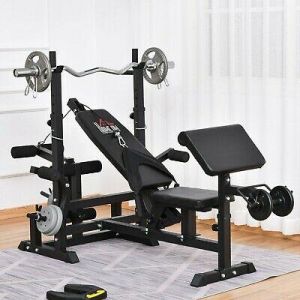 All In One Multi Gym Home Olympic Chest Weight Bench Muscle Exercise Workout