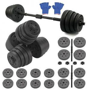 30kg Dumbbells Weights Set With Dumbell Bars and Barbell Joiner Gym Hand Weight